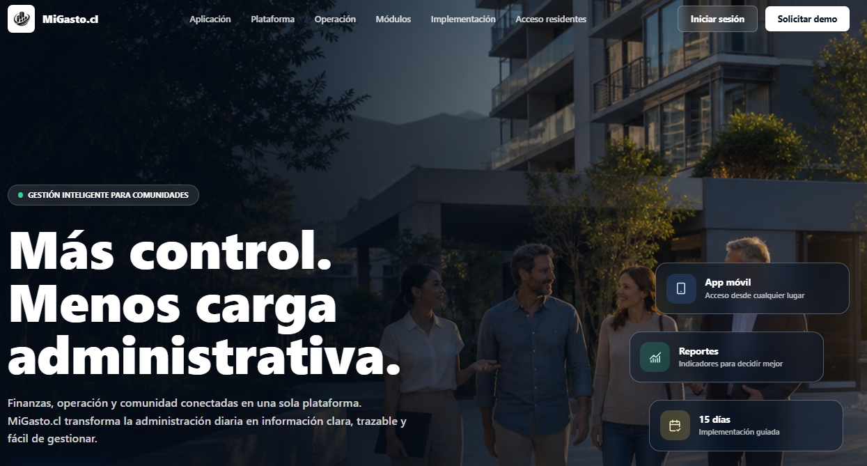 Portada de Mi Gasto, software de administración